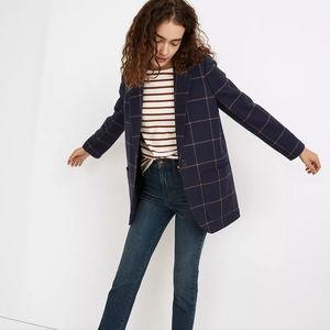 NWT Madewell Larsen Windowpane Blazer